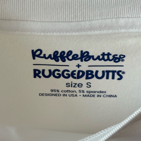 Ruffle Butts White Tee with Pink Pumpkin Design - Picture 4 of 7